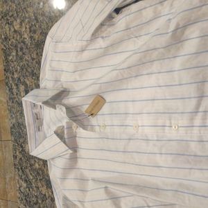 The New Ivy Brand, Small Slim Fit, White & Blue stripes, Long Sleeve, no pocket